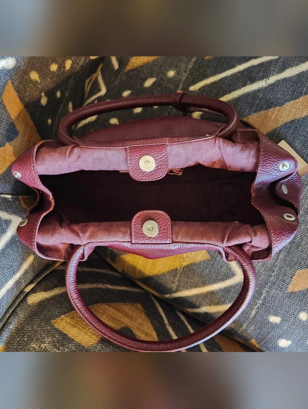 Furla Small Doctor Hobo Bag Burgundy Bordeaux Black Cherry Y2k 90s